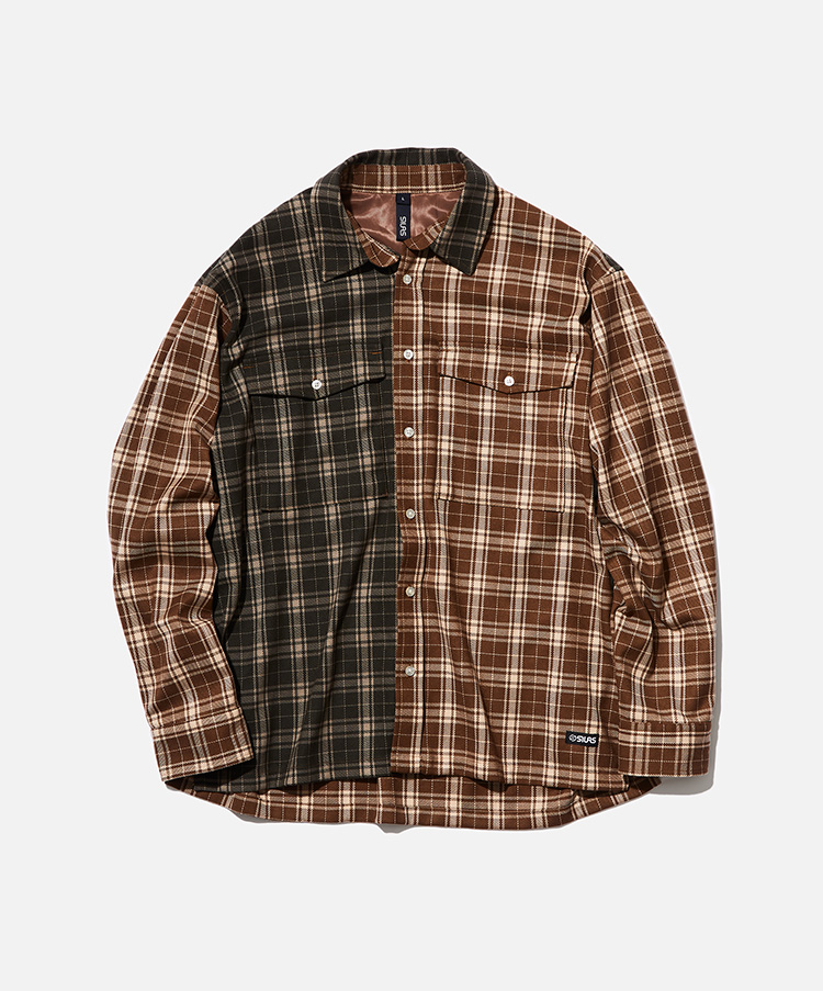 BICOLOR PLAID L/S SHIRT