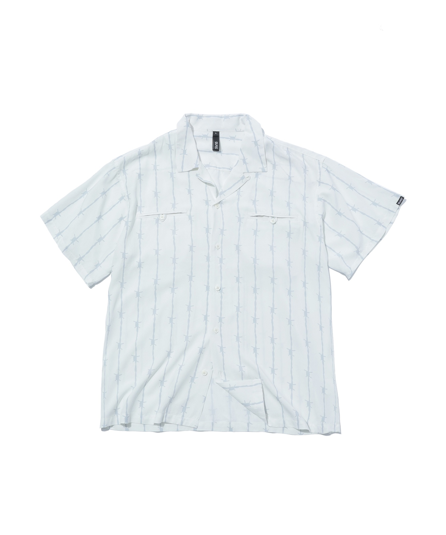 BARBED WIRE S/S OPEN COLLAR SHIRT