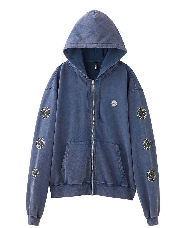 CIRCLE LOGO ZIP SWEAT HOODIE